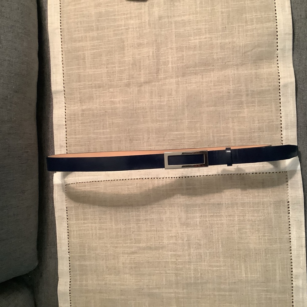 Anne Klein black leather belt XL NWTS